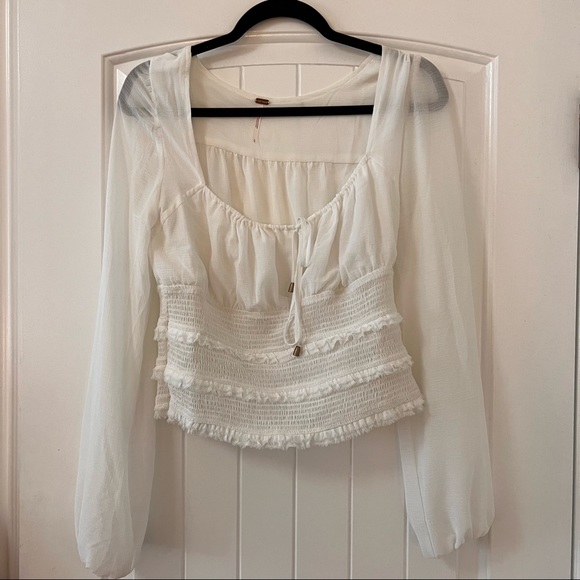 Free People Lolita Smocked Blouse - Picture 2 of 4